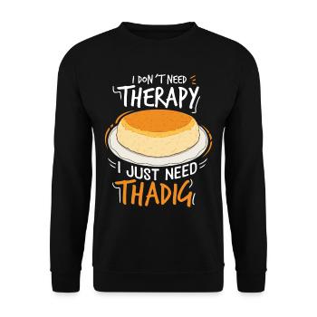 Thadig Food Lover Gifts - Unisex Sweatshirt - black - Front - Alina (178cm) & Michal (187cm)
