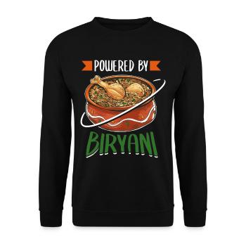 Indisches Essen Feinschmecker, Biryani, Liebhaber, - Unisex Pullover - Schwarz - Vorne - Alina (178cm) & Michal (187cm)
