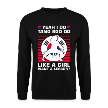 Tang so Do Gift - Unisex Sweatshirt - black - Front - Alina (178cm) & Michal (187cm)