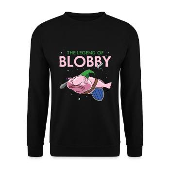 Rpg-design Für Einen Blobfish-liebhaber - Unisex Pullover - Schwarz - Vorne - Alina (178cm) & Michal (187cm)