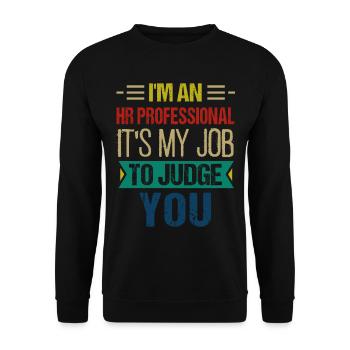 Ressources Humaines Responsable RH Profession - Sweat-shirt Unisexe - noir - Devant - Alina (178cm) & Michal (187cm)