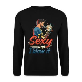 Glassblowing Glassforming Glassmaker Pride - Unisex Sweatshirt - black - Front - Alina (178cm) & Michal (187cm)