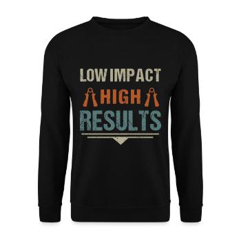 Low Impact Workout Fitness Exercise Body Strength - Unisex Sweatshirt - black - Front - Alina (178cm) & Michal (187cm)