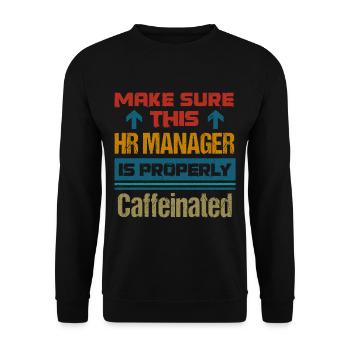 Human Resources Hr Manager Job Beruf - Unisex Pullover - Schwarz - Vorne - Alina (178cm) & Michal (187cm)