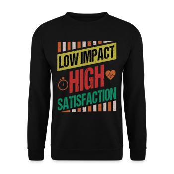 Low Impact Workout Fitness Exercise Body Strength - Unisex Sweatshirt - black - Front - Alina (178cm) & Michal (187cm)