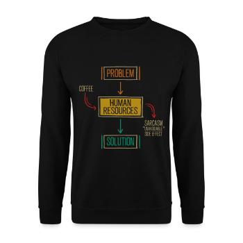 Beruf: Hr-manager Im Personalwesen - Unisex Pullover - Schwarz - Vorne - Alina (178cm) & Michal (187cm)