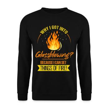 Glassblowing Glassforming Glassmaker Pride - Unisex Sweatshirt - black - Front - Alina (178cm) & Michal (187cm)