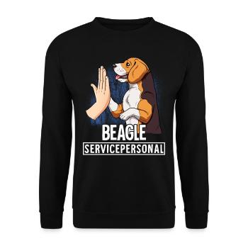 Beagle - Unisex Sweatshirt - black - Front - Alina (178cm) & Michal (187cm)