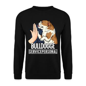 Bulldogge - Unisex Pullover - Schwarz - Vorne - Alina (178cm) & Michal (187cm)