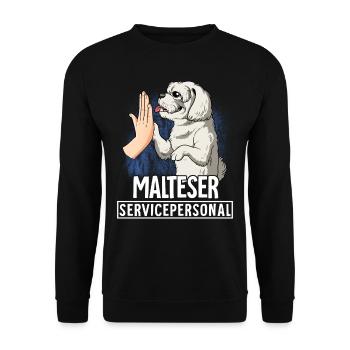 Malteser - Unisex Pullover - Schwarz - Vorne - Alina (178cm) & Michal (187cm)