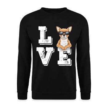 Amour Chihuahua - Sweat-shirt Unisexe - noir - Devant - Alina (178cm) & Michal (187cm)
