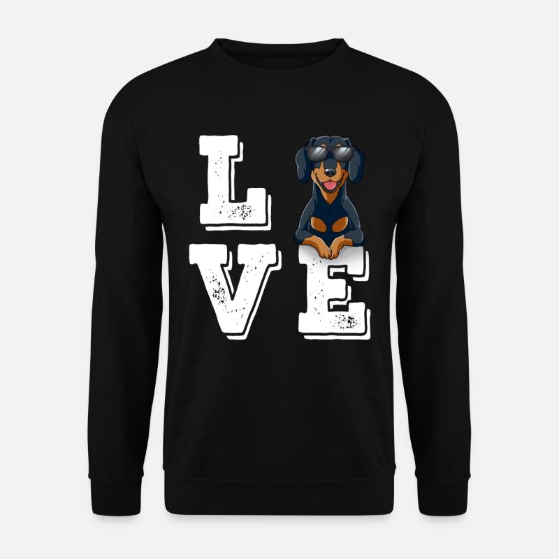 Teckel d’amour - Sweat-shirt Unisexe - noir