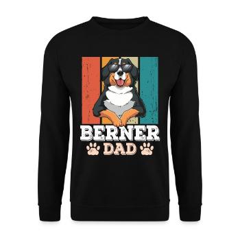 Bernese Dad - Unisex Sweatshirt - black - Front - Alina (178cm) & Michal (187cm)