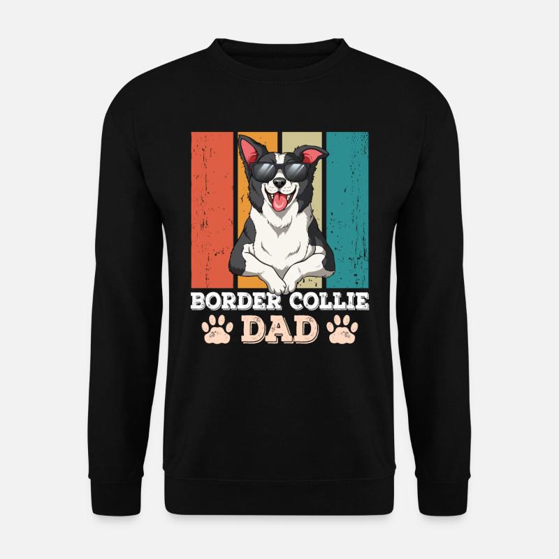 Papa Border Collie - Sweat-shirt Unisexe - noir