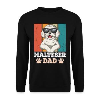 Papa maltais - Sweat-shirt Unisexe - noir - Devant - Alina (178cm) & Michal (187cm)