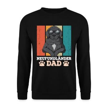 Newfoundland Dad - Unisex Sweatshirt - black - Front - Alina (178cm) & Michal (187cm)