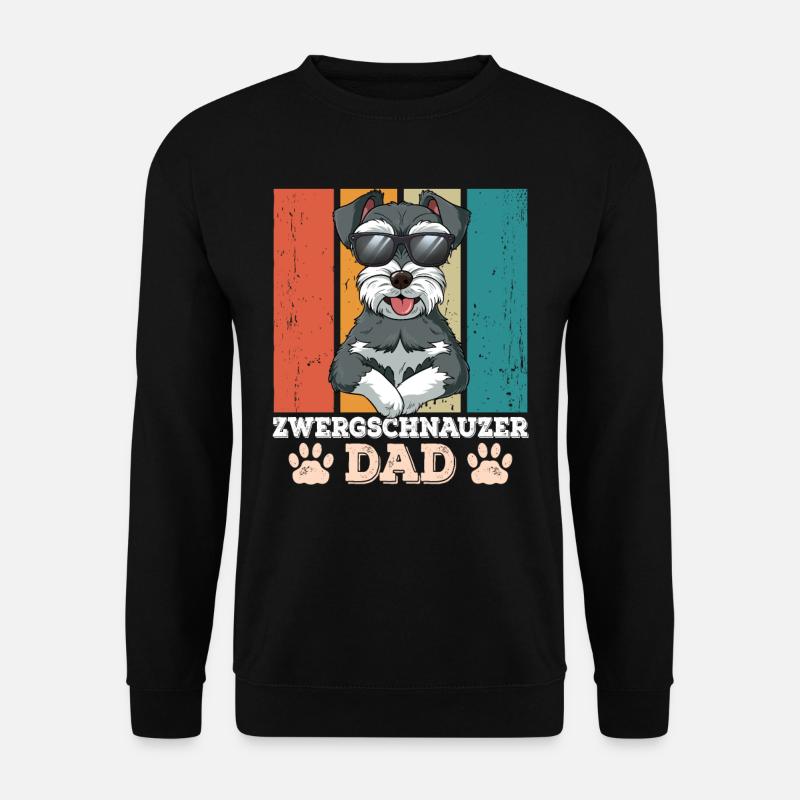 Papa Schnauzer miniature - Sweat-shirt Unisexe - noir
