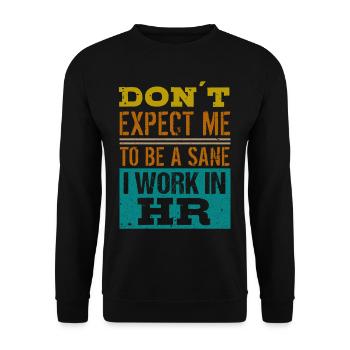 Human Resources Hr Manager Job Beruf - Unisex Pullover - Schwarz - Vorne - Alina (178cm) & Michal (187cm)
