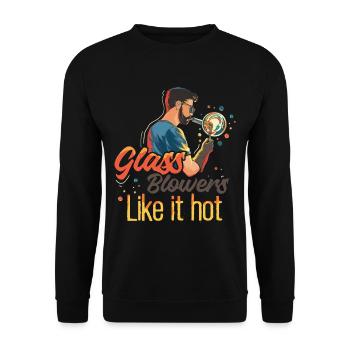 Glassblowing Glassforming Glassmaker Pride - Unisex Sweatshirt - black - Front - Alina (178cm) & Michal (187cm)