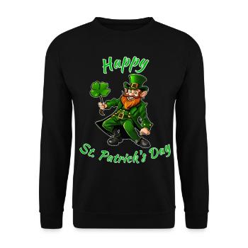 Joyeuse fête de la Saint-Patrick - Sweat-shirt Unisexe - noir - Devant - Alina (178cm) & Michal (187cm)