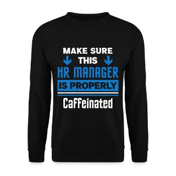 Human Resources Hr Manager Job Beruf - Unisex Pullover - Schwarz - Vorne - Alina (178cm) & Michal (187cm)