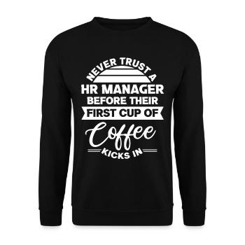 Human Resources Hr Manager Job Beruf - Unisex Pullover - Schwarz - Vorne - Alina (178cm) & Michal (187cm)
