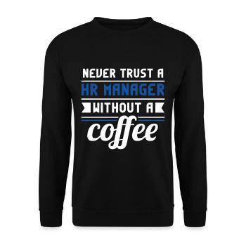 Human Resources Hr Manager Job Beruf - Unisex Pullover - Schwarz - Vorne - Alina (178cm) & Michal (187cm)