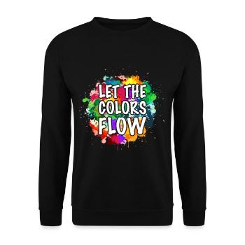 Peintre Toile Liquide Peinture Art Peinture - Sweat-shirt Unisexe - noir - Devant - Alina (178cm) & Michal (187cm)
