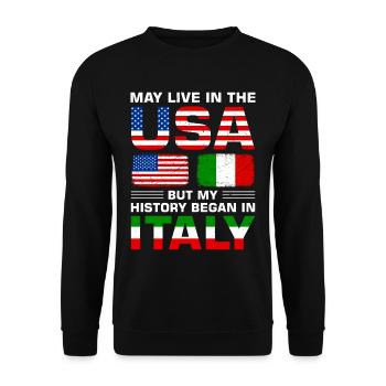 USA flag America Senegalese flag - Unisex Sweatshirt - black - Front - Alina (178cm) & Michal (187cm)