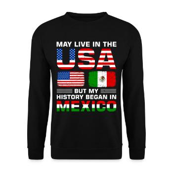 USA flag America Senegalese flag - Unisex Sweatshirt - black - Front - Alina (178cm) & Michal (187cm)