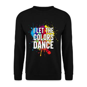 Peintre Toile Liquide Peinture Art Peinture - Sweat-shirt Unisexe - noir - Devant - Alina (178cm) & Michal (187cm)