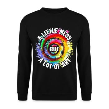 Peintre Toile Liquide Peinture Art Peinture - Sweat-shirt Unisexe - noir - Devant - Alina (178cm) & Michal (187cm)