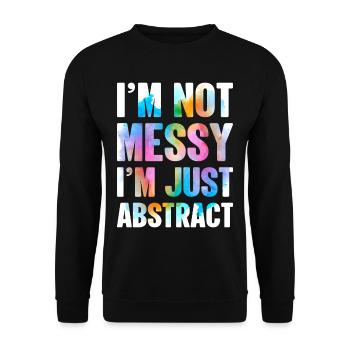 Peintre Toile Liquide Peinture Art Peinture - Sweat-shirt Unisexe - noir - Devant - Alina (178cm) & Michal (187cm)