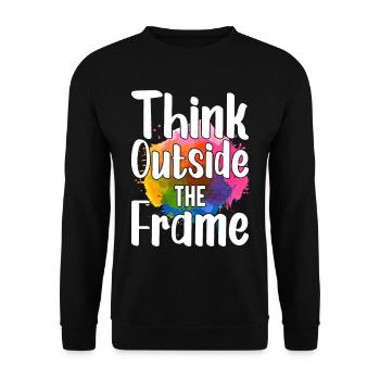 Peintre Toile Liquide Peinture Art Peinture - Sweat-shirt Unisexe - noir - Devant - Alina (178cm) & Michal (187cm)