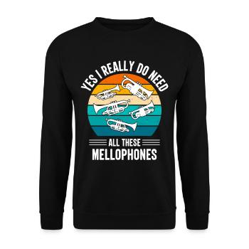 Mellophonist Musical Instrument Orchestra - Unisex Sweatshirt - black - Front - Alina (178cm) & Michal (187cm)