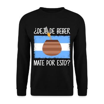 Drapeau de l’Argentine Thé yerba maté argentin - Sweat-shirt Unisexe - noir - Devant - Alina (178cm) & Michal (187cm)