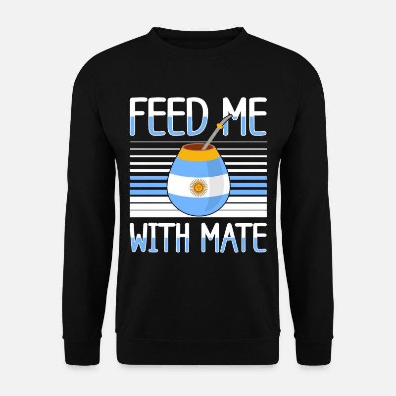 Argentinien-Flagge Argentinischer Yerba Mate Tee - Unisex Pullover - Schwarz