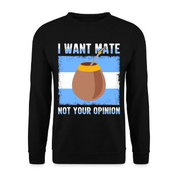 Drapeau de l’Argentine Thé yerba maté argentin - Sweat-shirt Unisexe - noir - Devant - Alina (178cm) & Michal (187cm)