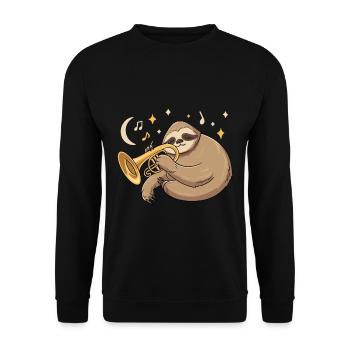 Mellophonist Musical Instrument Mellophone Player - Unisex Sweatshirt - black - Front - Alina (178cm) & Michal (187cm)