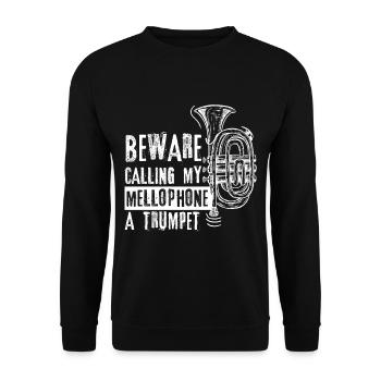 Mellophonist, Musical Instrument Orchestra, - Unisex Sweatshirt - black - Front - Alina (178cm) & Michal (187cm)