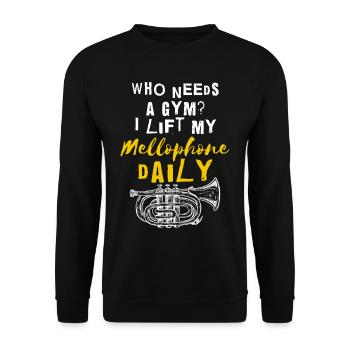 Mellophonist, Musical Instrument Orchestra, - Unisex Sweatshirt - black - Front - Alina (178cm) & Michal (187cm)