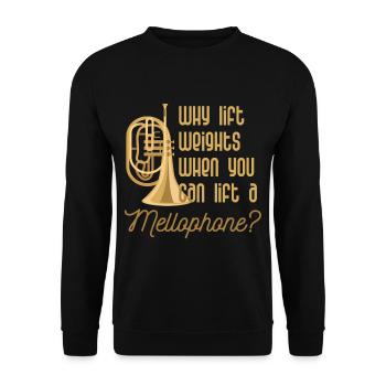 Mellophonist Musical Instrument Orchestra - Unisex Sweatshirt - black - Front - Alina (178cm) & Michal (187cm)