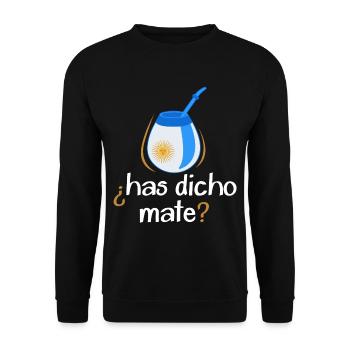 Drapeau de l’Argentine Thé yerba maté argentin - Sweat-shirt Unisexe - noir - Devant - Alina (178cm) & Michal (187cm)