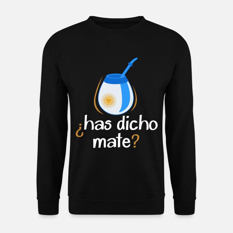 Argentinien-Flagge Argentinischer Yerba Mate Tee - Unisex Pullover - Schwarz