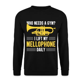 Mellophonist, Musical Instrument Orchestra, - Unisex Sweatshirt - black - Front - Alina (178cm) & Michal (187cm)