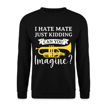 Mellophonist Musical Instrument Orchestra - Unisex Sweatshirt - black - Front - Alina (178cm) & Michal (187cm)