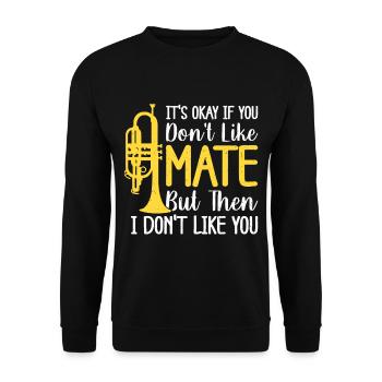 Mellophonist Musical Instrument Orchestra - Unisex Sweatshirt - black - Front - Alina (178cm) & Michal (187cm)