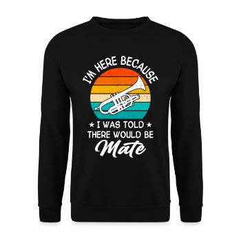 Mellophonist Musical Instrument Orchestra - Unisex Sweatshirt - black - Front - Alina (178cm) & Michal (187cm)