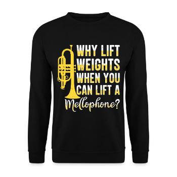 Mellophonist, Musical Instrument Orchestra, - Unisex Sweatshirt - black - Front - Alina (178cm) & Michal (187cm)