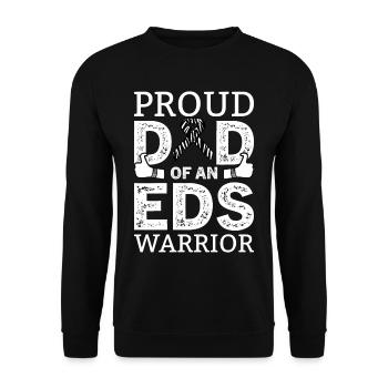 Zebrastreifen EDS-Bewusstseinsband - Unisex Pullover - Schwarz - Vorne - Alina (178cm) & Michal (187cm)
